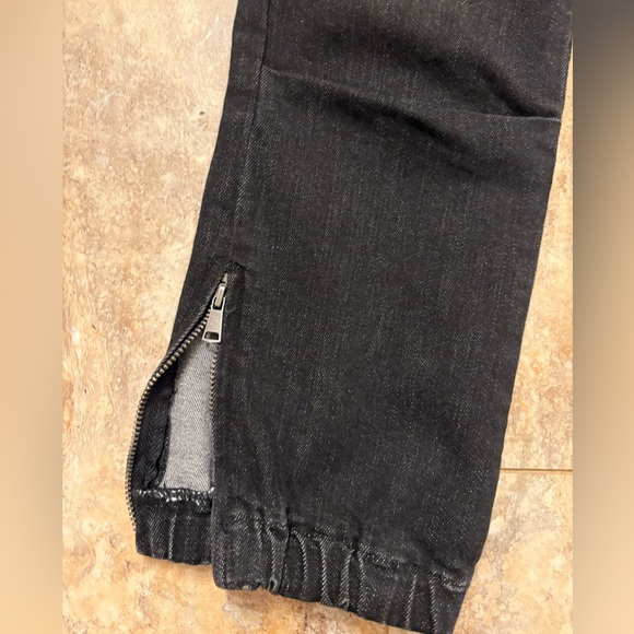 AP.NY Crop Military Jogger Jeans Black Wash Size 2 - Picture 4 of 8